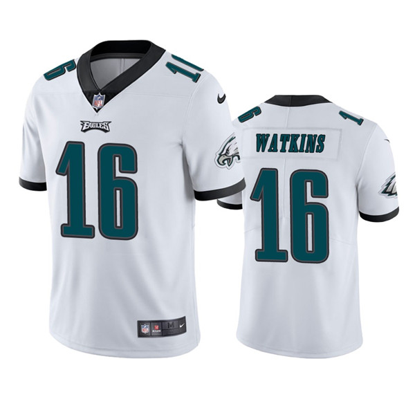 Men's Philadelphia Eagles #16 Quez Watkins 2022 White Vapor Untouchable Limited Stitched Jersey